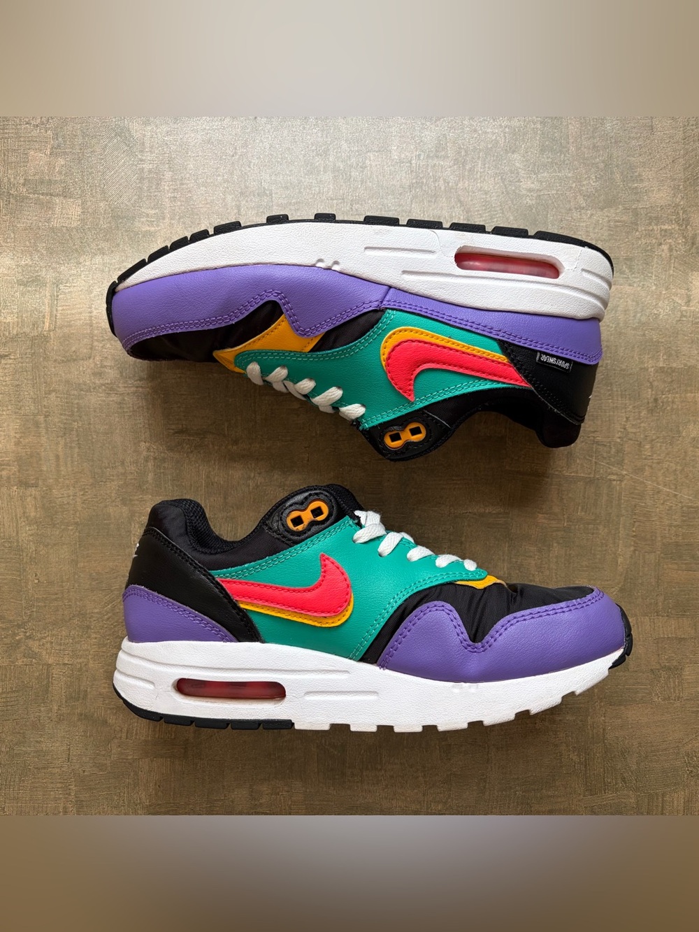 Nike Air Max 1 SE Game Change | Black/Kinetic Green/Psychic Purple/Flash Crimson